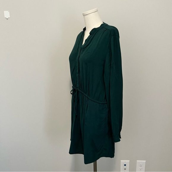 Gap Half Button Shirt Dress Green - Picture 5 of 13
